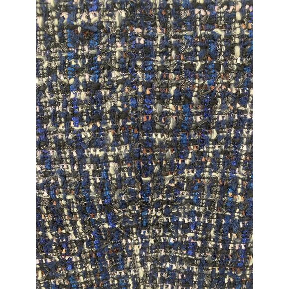 Banana Republic WOMEN 6 Tweed Collarless, Poly/Wool Blend, Navy blue jacket - Picture 6 of 6